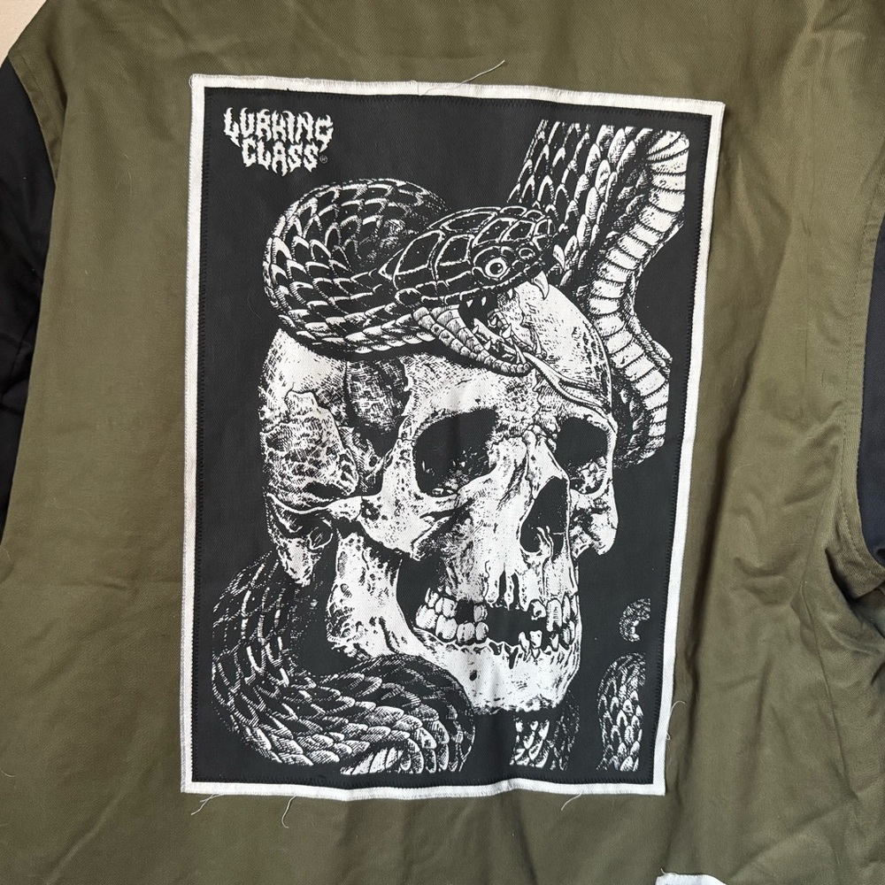 Men's Olive and Black Graphic Jacket - Picture 8 of 8